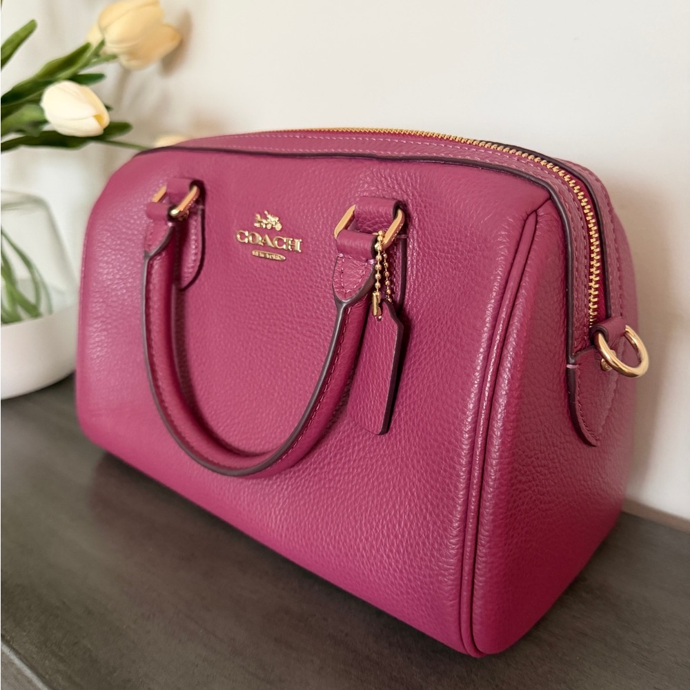 Coach Rowan Pink Leather Satchel NWOT - Picture 14 of 15